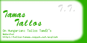 tamas tallos business card